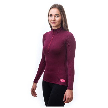 Damen-Funktionsshirt Sensor Merino DF mit Reißverschluss
