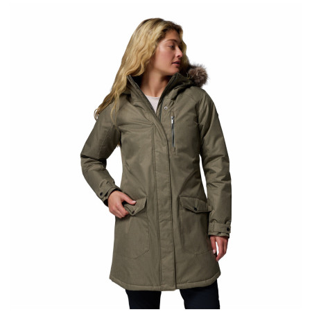 Damen-Winterjacke Columbia Suttle Mountain™ Long Insulated Jacket grün Stone Green