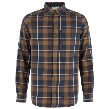 Herrenhemd Fjällräven Fjällglim Regular Shirt M braun Wood Brown-Black Oak
