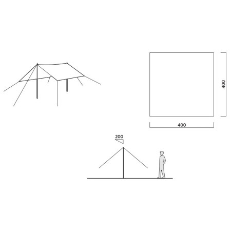 Vordach Easy Camp Totak Tarp 4 x 4 m