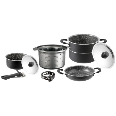 Geschirrset Brunner Pirate 7+1 22 cm schwarz