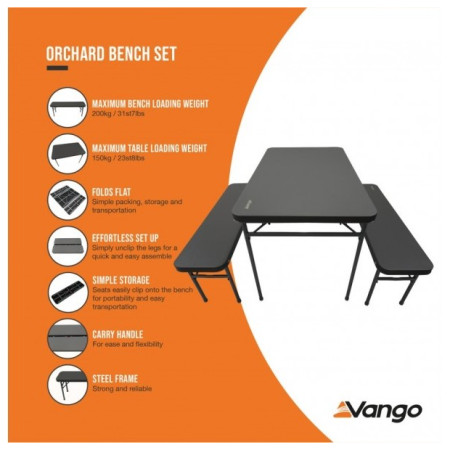 Campingtisch mit Bänken Vango Orchard Bench Set