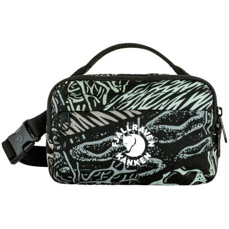 Umhängetasche Fjällräven Kånken Art Hip Pack schwarz/blau Woodlands
