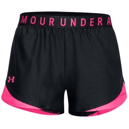 Damenshorts Under Armour Play Up Shorts 3.0 schwarz/lila Black / Cerise / Cerise