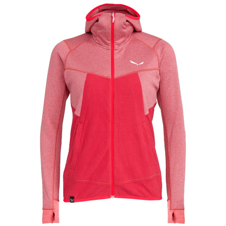 Damen-Sweatshirt Salewa Puez Hybrid PL W FZ rot 1836 rose red melange/6110
