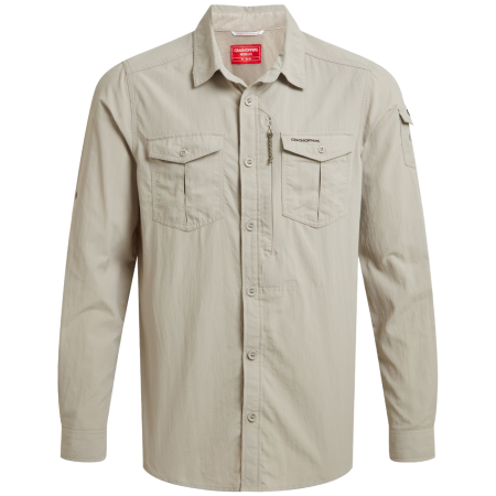 Herrenhemd Craghoppers NosiLife Adventure Long Sleeved Shirt III beige Parchment