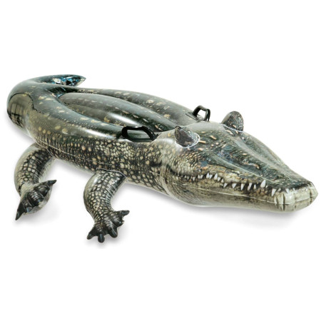 Aufblasbares Krokodil Intex Realistic Gator RideOn 57551NP dunkelgrün