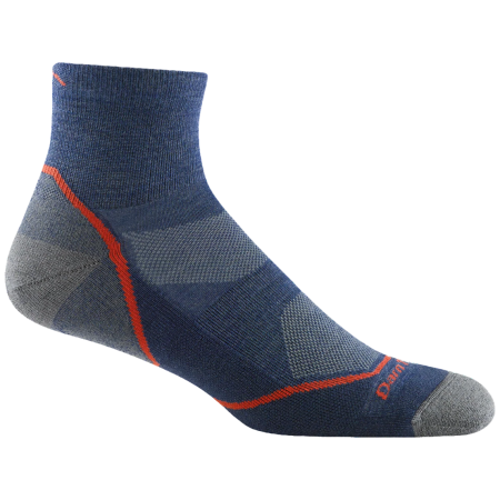 Herrensocken Darn Tough Light Hiker 1/4 Lightweight With Cushion dunkelblau denim