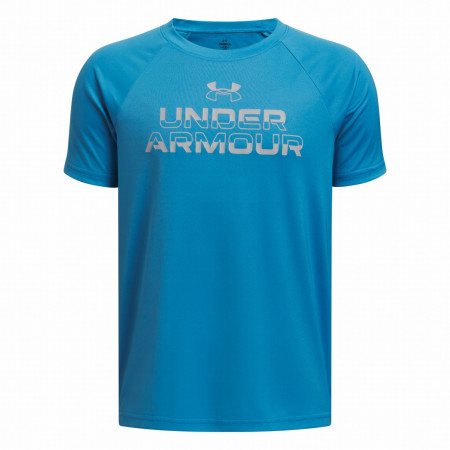 Kinder-T-Shirt Under Armour Tech Split Wordmark SS-BLU blau Blue