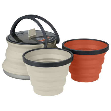 Geschirrset Sea to Summit X-Set: 11 3pc grau/rot Sand / Rust