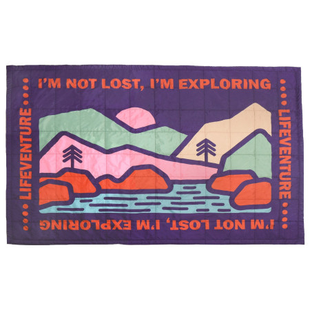 Decke LifeVenture Sundown Berber Lined Blanket lila Mountain