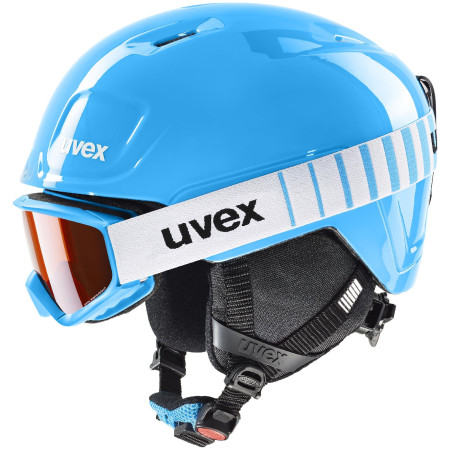 Kinder Skihelm Uvex Heyya Set hellblau blue