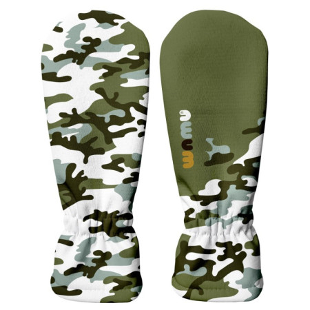 Kinder-Softshellhandschuhe WAMU Khaki