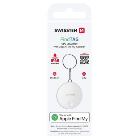 Lokalisator Swissten FindTag GPS Locator (with Apple Find My function)