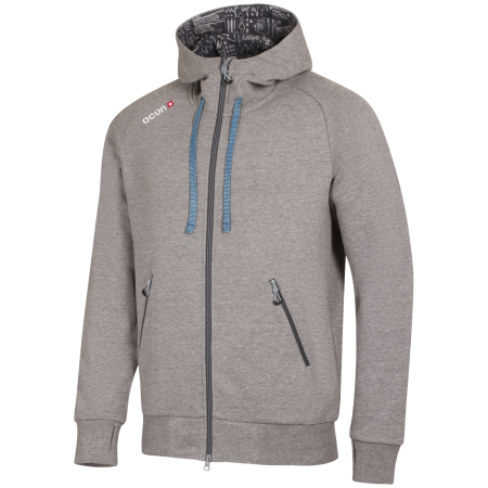 Herren-Sweatshirt Ocún Hoddie Zipper Men grau Grey Paloma/Excalibur