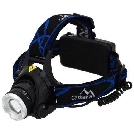 Stirnlampe Cattara LED 570lm ZOOM schwarz/blau černá modrá