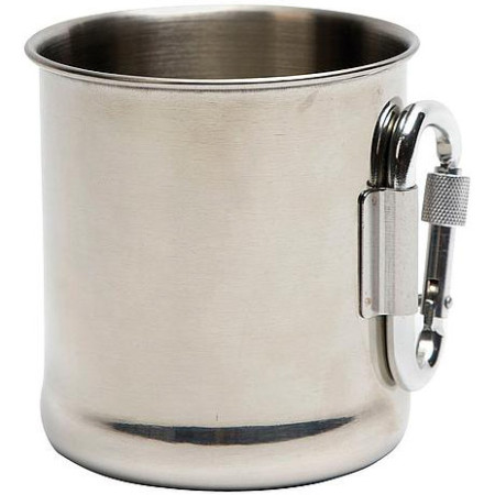Tasse Bo-Camp Mug Stainless Steel mit der Karabine
