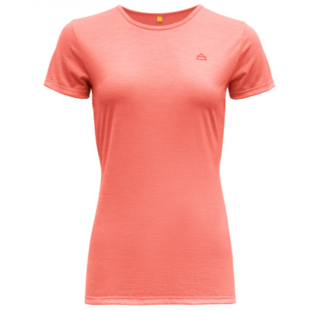 Damen-T-Shirt Devold Valldal Woman Tee rot Coral