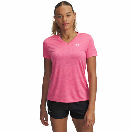 Damen-Funktionsshirt Under Armour Tech SSV - Twist rosa Super Pink / / White