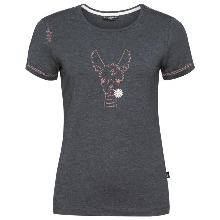 Damen-T-Shirt Chillaz Saile Happy Alpaca dunkelgrau black melange