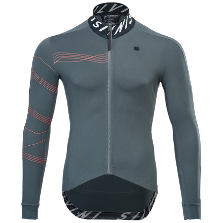 Herren Radtrikot Silvini Varano grau/rot CharcoalRuby