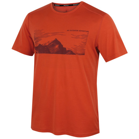 Herren-T-Shirt MOOA Merino Lyolite Highlander 150 Short orange burnt orange
