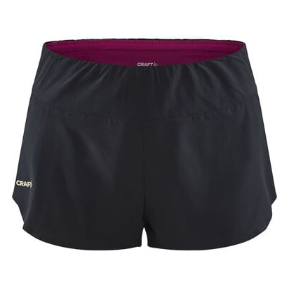 Damenshorts Craft Pro Hypervent Split schwarz Black-Roxo