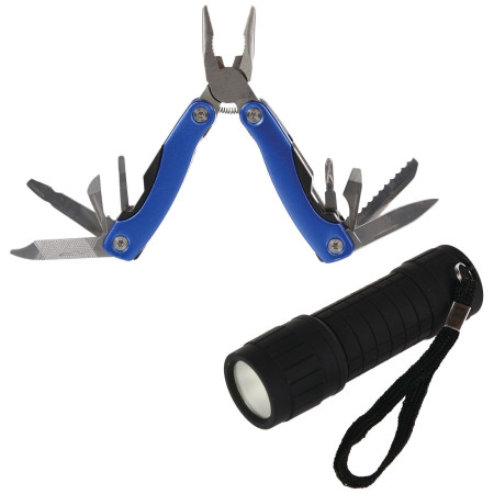 Set Multitool + Taschenlampe Regatta Gadget Box blau/schwarz Misc