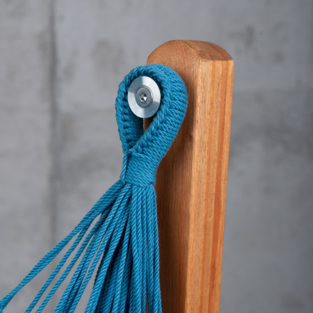 Schaukelstuhl mit Ständer La Siesta Udine Organic Blue Zebra