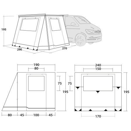 Vordach Outwell Backroads Awning Room