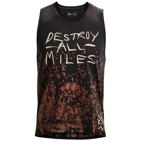 Herren Unterhemd Under Armour Destroy All Miles Singlet grau Jet Gray / Stone / Stone
