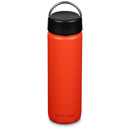 Edelstahlflasche Klean Kanteen Wide w/Wide Loop Cap - brushed stainless 800 ml ziegel red