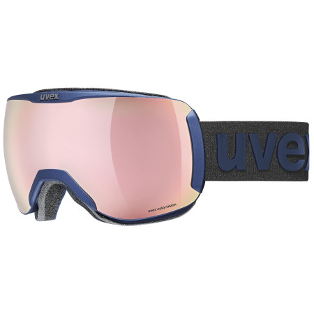 Damen Ski-Brille Uvex Downhill 2100 WE blau navy mat SL/rose-green