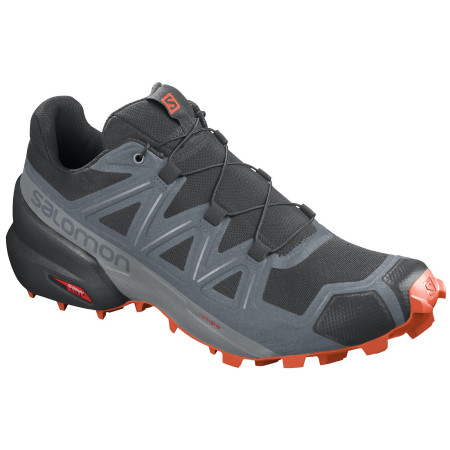 Herrenschuhe Salomon Speedcross 5 (2020) schwarz/grau Black/StormyWeather/RedOrange