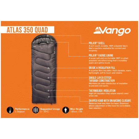 Schlafsack Vango Atlas 350 Quad