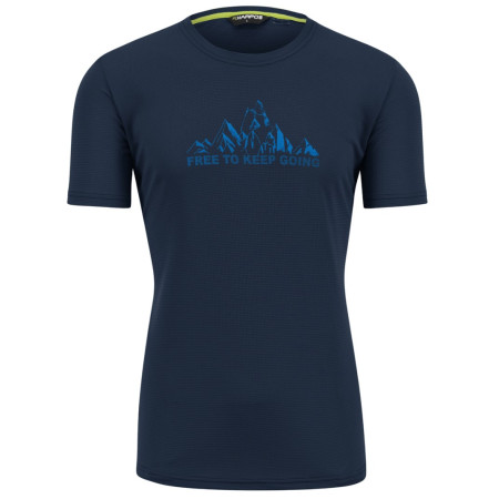 Herren-T-Shirt Karpos Loma Print Jersey dunkelblau Outer Space/Indigo B./Tangerin