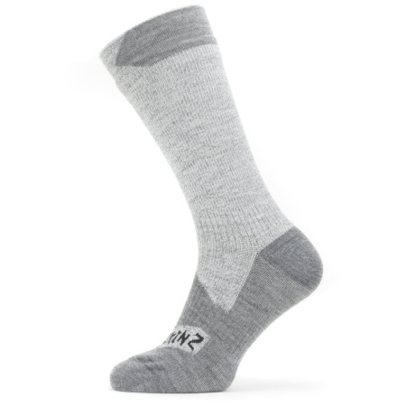 Wasserdichte Socken SealSkinz WP All Weather Mid Length grau Grey/Grey Marl
