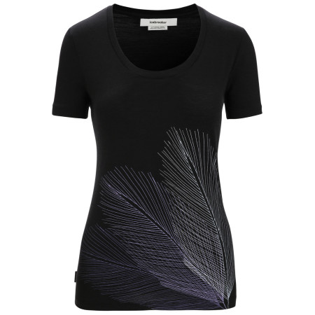 Damen-Funktionsshirt Icebreaker Women Tech Lite II SS Scoop Tee Plume schwarz Black