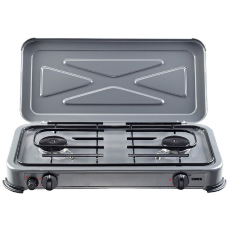 Gaskocher Gimeg Zweiflammiger Gaskocher mit Zünder grau