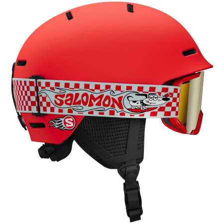 Kinder Skihelm Salomon Player Combo rot Cherry Tomato