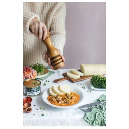 Nahrung Hauptspeise Hotovky z plechovky Szegediner Gulasch Spezial 400 g