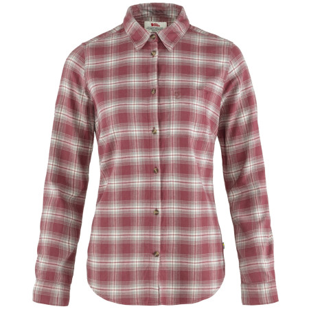 Damenhemd Fjällräven Övik Flannel Shirt W rosa Mesa Purple-Fog