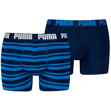Herren-Boxershorts Puma Everyday Striped Boxers 2P blau Blue