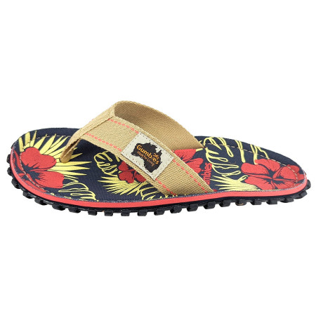 Damen Flip-Flops Gumbies Islander Denim Hibiscus