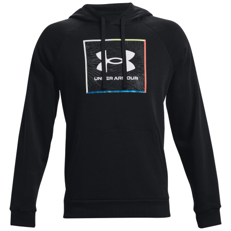 Herren-Sweatshirt Under Armour Rival Flc Graphic Hoodie schwarz Black / / White