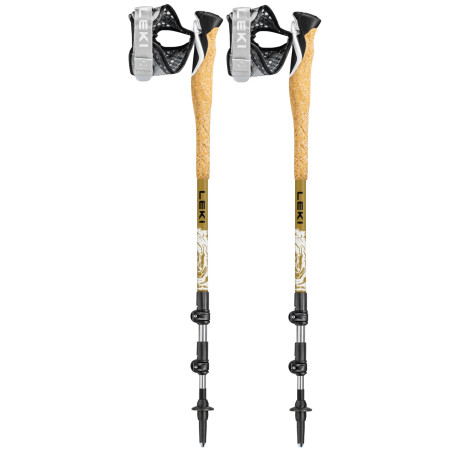 Trail Running Stöcke Leki Cross Trail TA 100-135 cm weiß/schwarz white-goldbrown-black