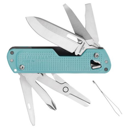Multifunktionsmesser Leatherman Free T4 hellblau arctic