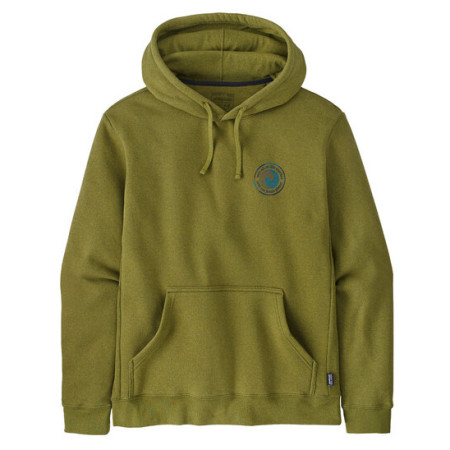 Herren-Sweatshirt Patagonia Unity Fitz Uprisal Hoody olivenfarbe Graze Green