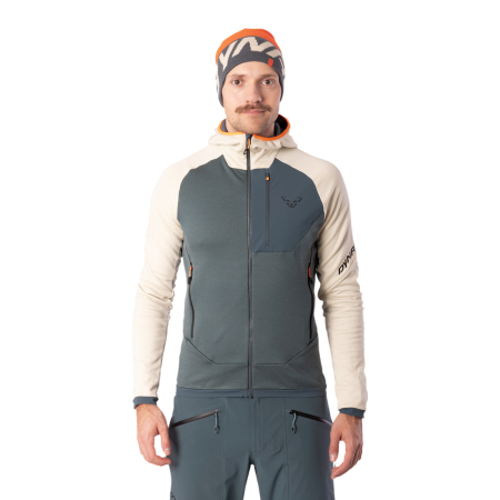Herren Funktions-Sweatshirt Dynafit Radical Wool Hooded Jkt M grau/weiß 7961 - overcast/0720