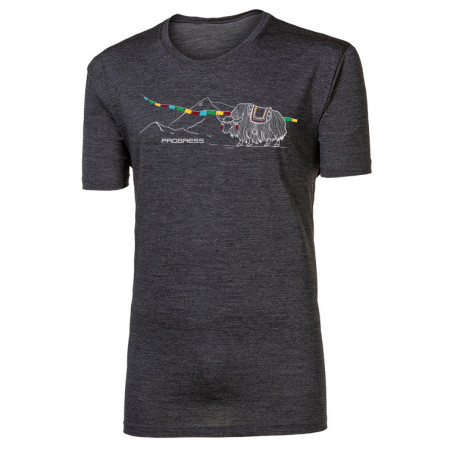 Herren-Funktionsshirt Progress Hrutur Yak grau šedý melír